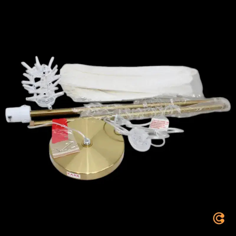 B-Ware Kare Feather Palm Stehleuchte Mit Federn Weiß Stehlampe Lampe Leuchte Spot E27 - 4025621537502