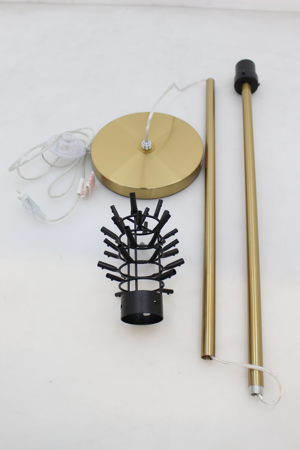B-Ware Kare Feather Palm Stehleuchte Lampe Rostrot Mit Straußenfedern Beleuchtung  - 4025621545491