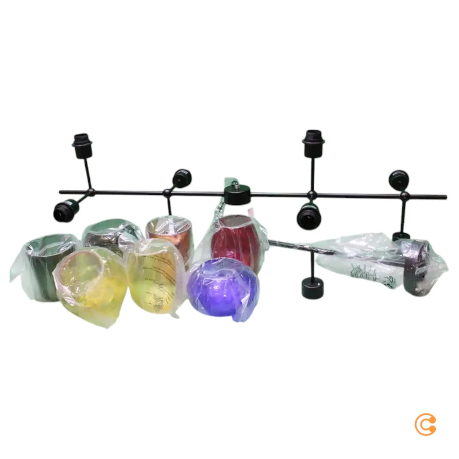 B-Ware Kare Hängeleuchte Lampe Mazzo Otto Glas Multicolor Siehe Text/Foto - 4025621555841