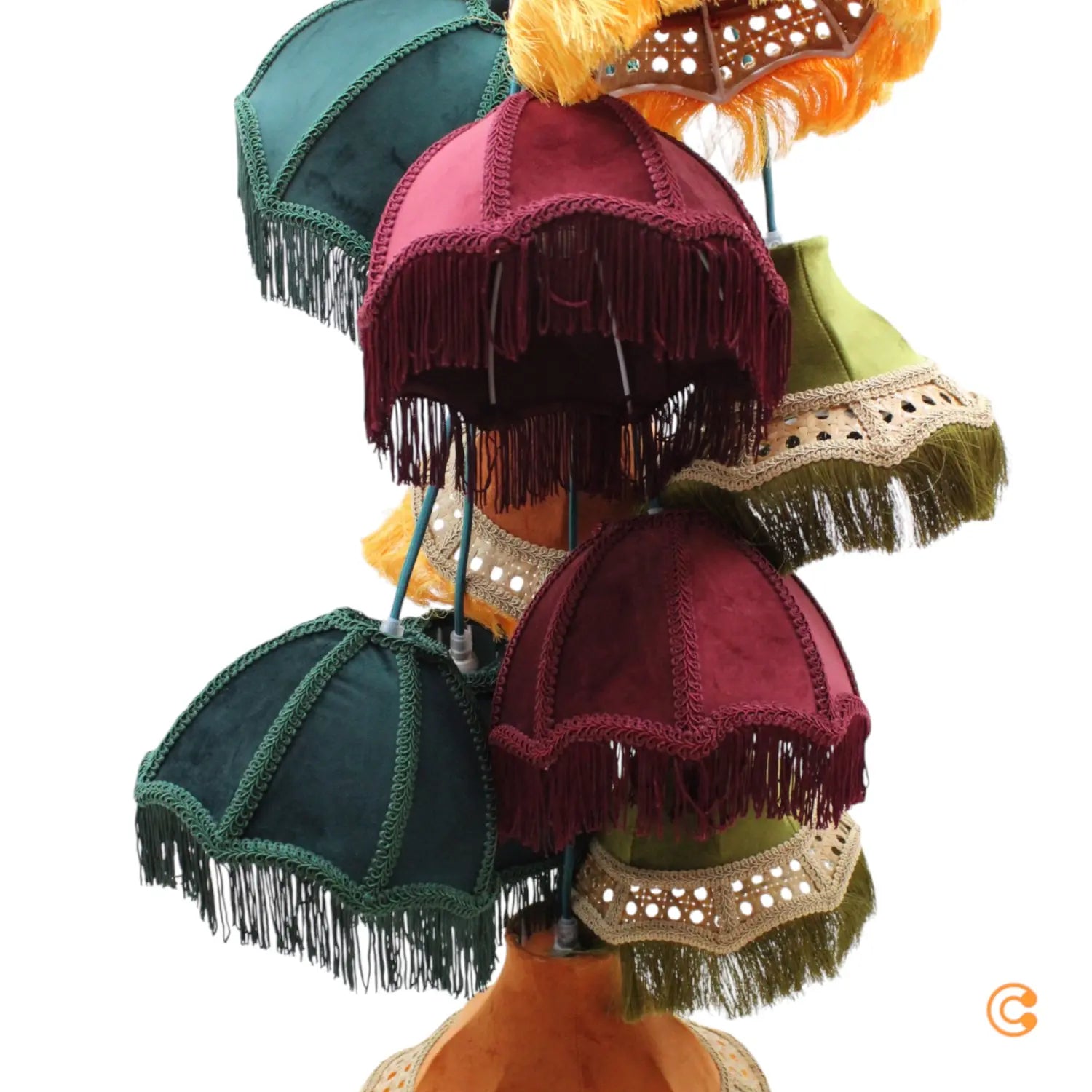 B-Ware Kare Hängeleuchte Pendelleuchte Saloon Fringes Lampe Bunt 10 Flammig E14 Led - 4025621574651