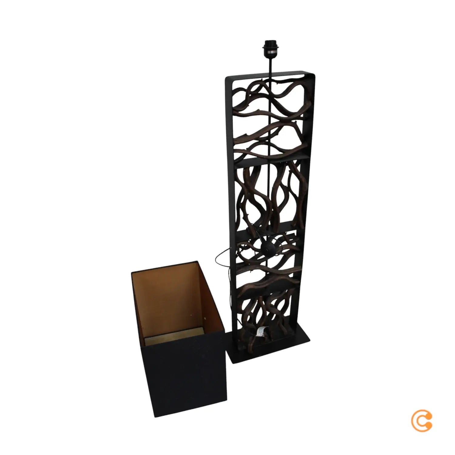 B-Ware Kare Design Nature Wave Stehleuchte Mit Holz Standleuchte Stehlampe Lampe - 4025621518051