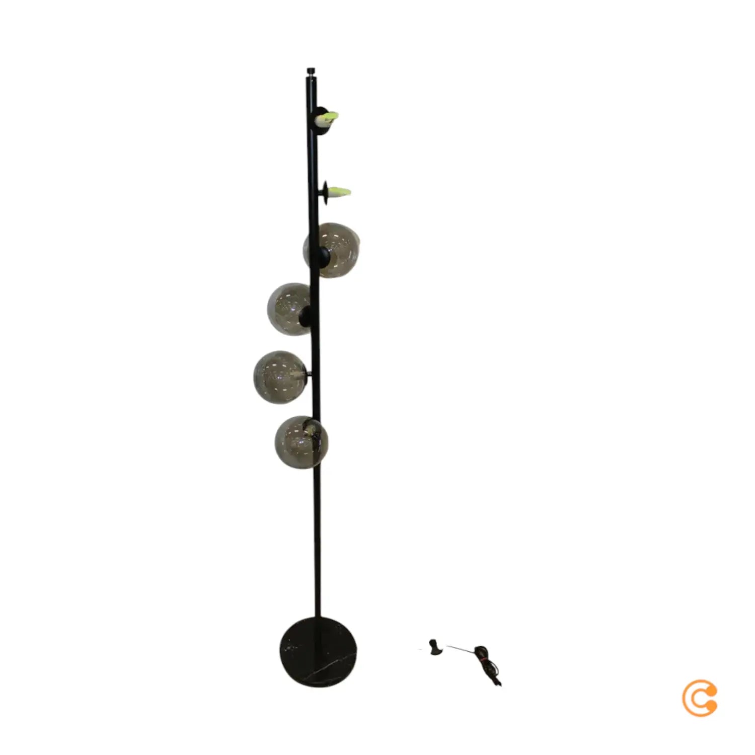 B-Ware Kare Stehleuchte Lampe Scala Balls Marmorfuß 6fl Led G9 Schwarz Siehe Text/Foto - 4025621525080