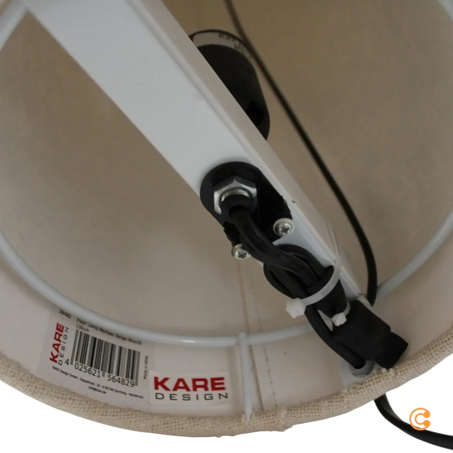B-Ware Kare Design Stehleuchte Stehlampe Marleen Boucle Beige Stahl Led Siehe Text/Foto - 4025621564830