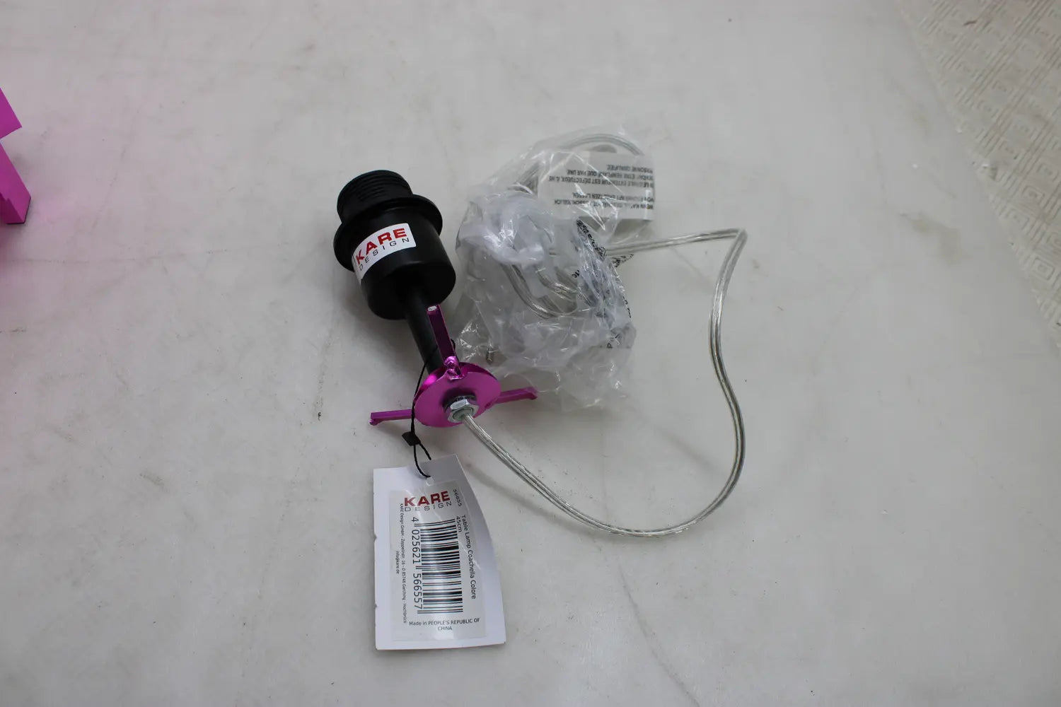 B-Ware Kare Tischleuchte Lampe Coachella Rosa Blau Polyester Stahl Siehe Text/Foto - 4025621566557