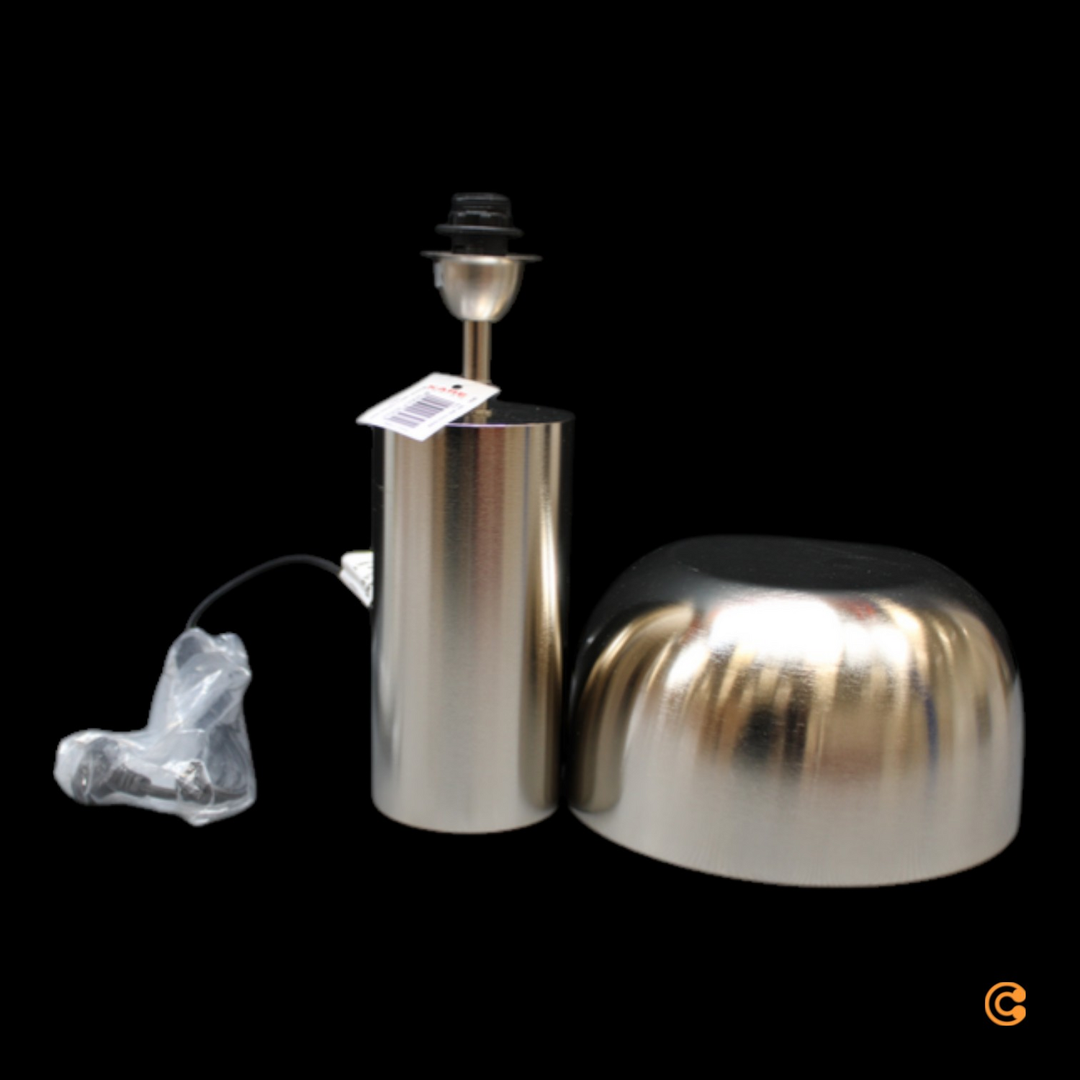 Kare Tischleuchte Lampe Loungy Chrom 38 Cm E27 Leuchte Schreibtischlampe Led B-Ware - 4025621565611