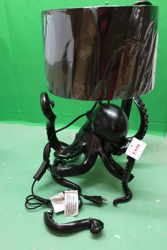 KARE Tischleuchte Lampe Octopus schwarz Textil Polyester Kunstharz Höhe 47cm LED - 4025621564089