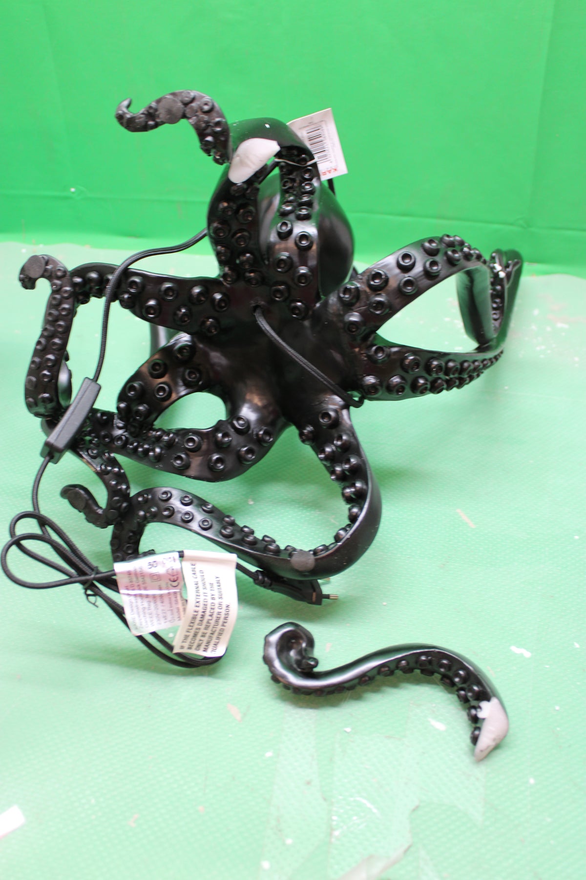 KARE Tischleuchte Octopus schwarz Textil Kunstharz 47cm LED SIEHE TEXT/FOTO - 4025621564089