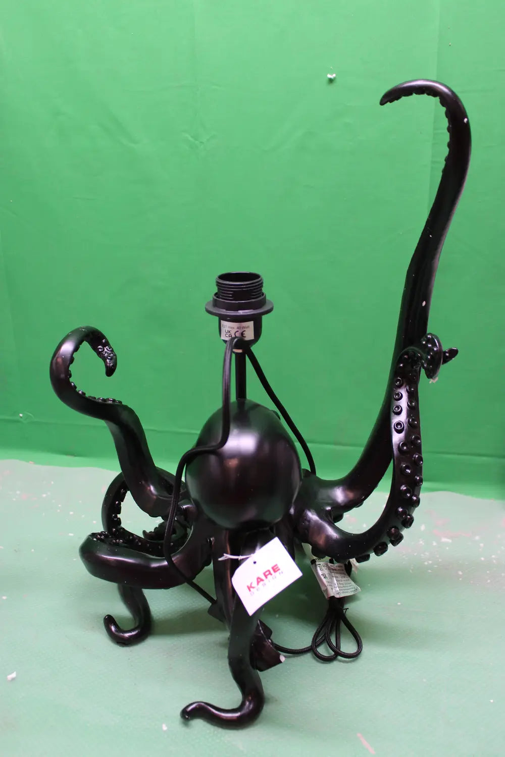 B-Ware Kare Tischleuchte Octopus Schwarz Textil Kunstharz 47cm Led Siehe Text/Foto - 4025621564089