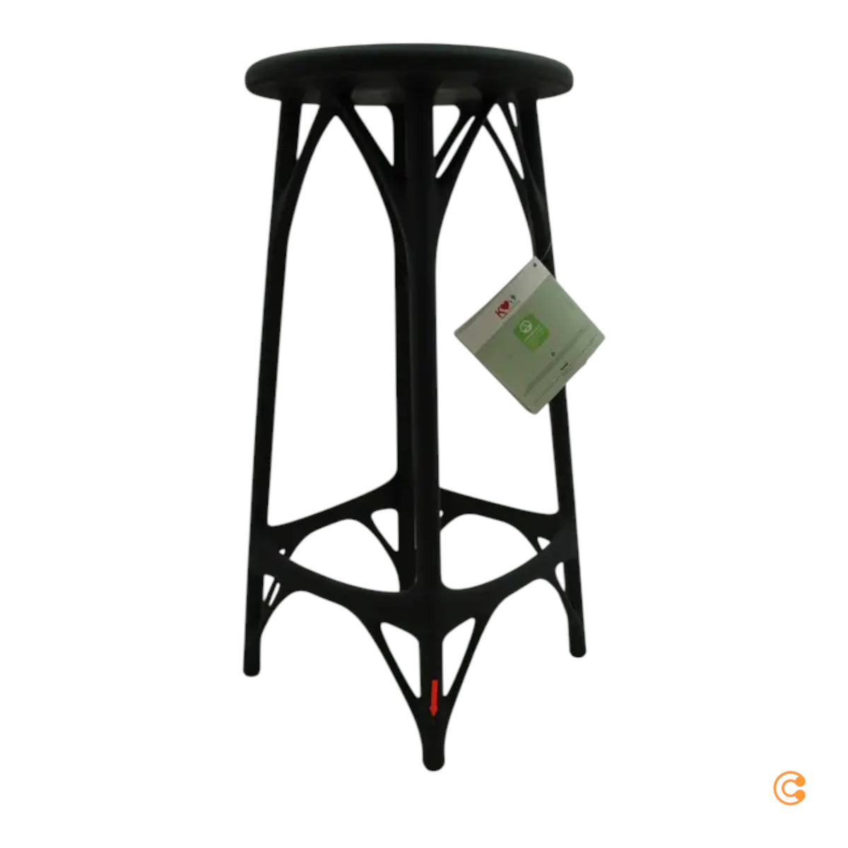Kartell A.I. Barhocker 65 cm schwarz für Außenbereich thermoplastisches Polymer - 8058967332230
