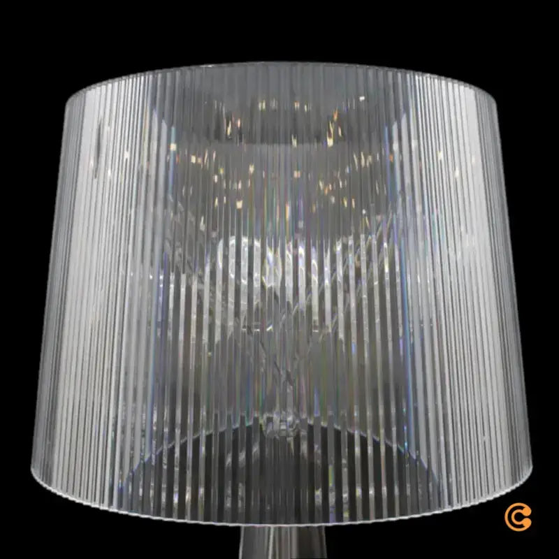 B-Ware Kartell Bourgie Tischleuchte Lampe Kristall Transparent Polycarbonat 3x40 W E14