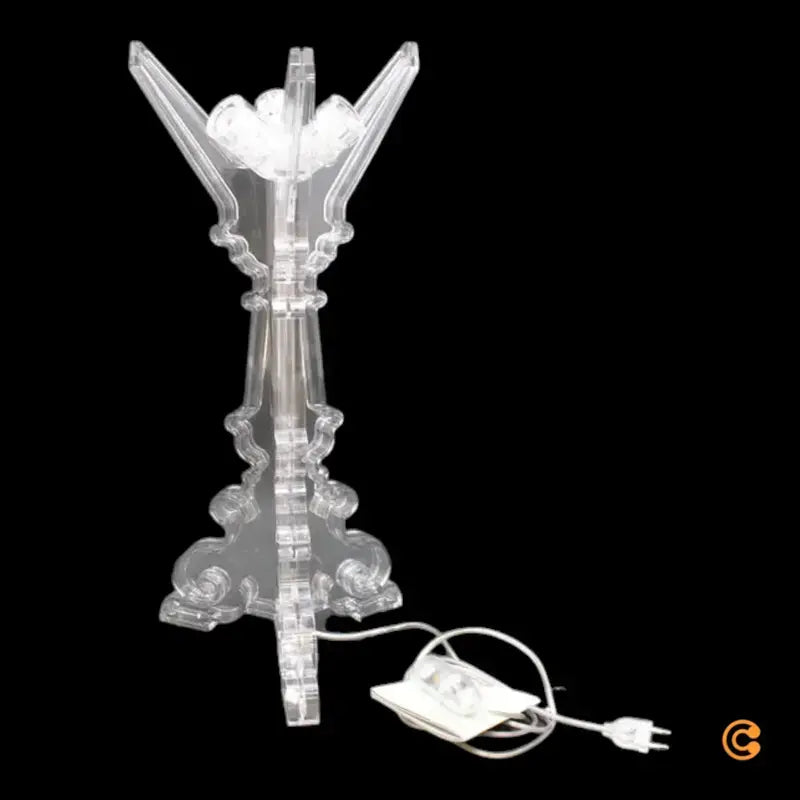 B-Ware Kartell Bourgie Tischleuchte Lampe Kristall Transparent Polycarbonat 3x40 W E14