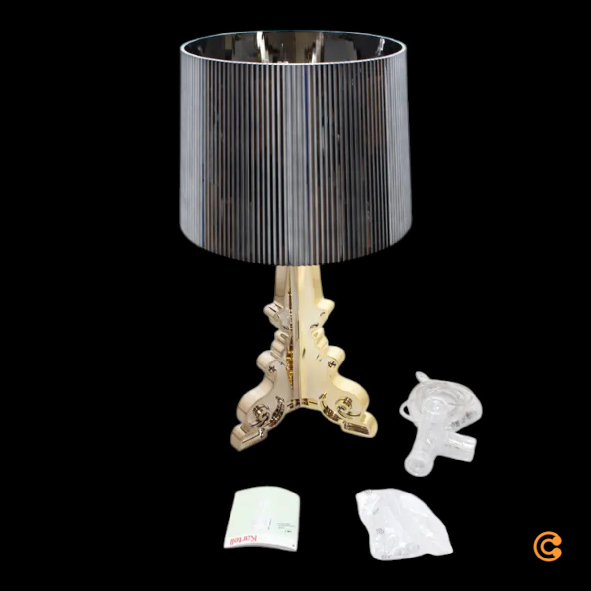 Kartell Tischleuchte Lampe LED Bourgie multicolor titan höhenverstellbar Dimmer - 8058967093384