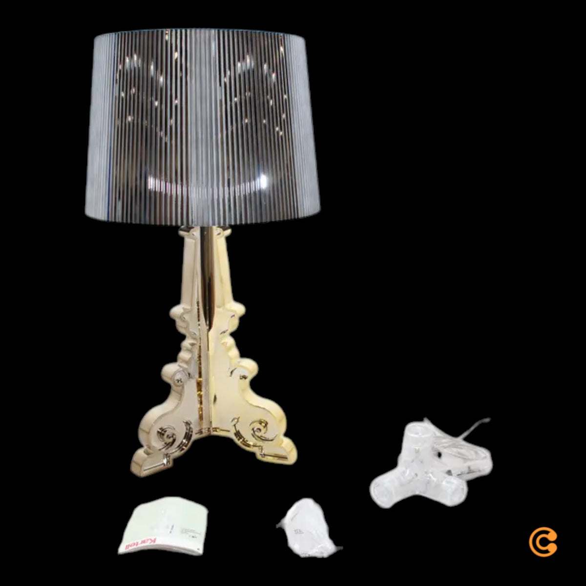 Kartell Tischleuchte Lampe LED Bourgie multicolor titan höhenverstellbar Dimmer - 8058967093384