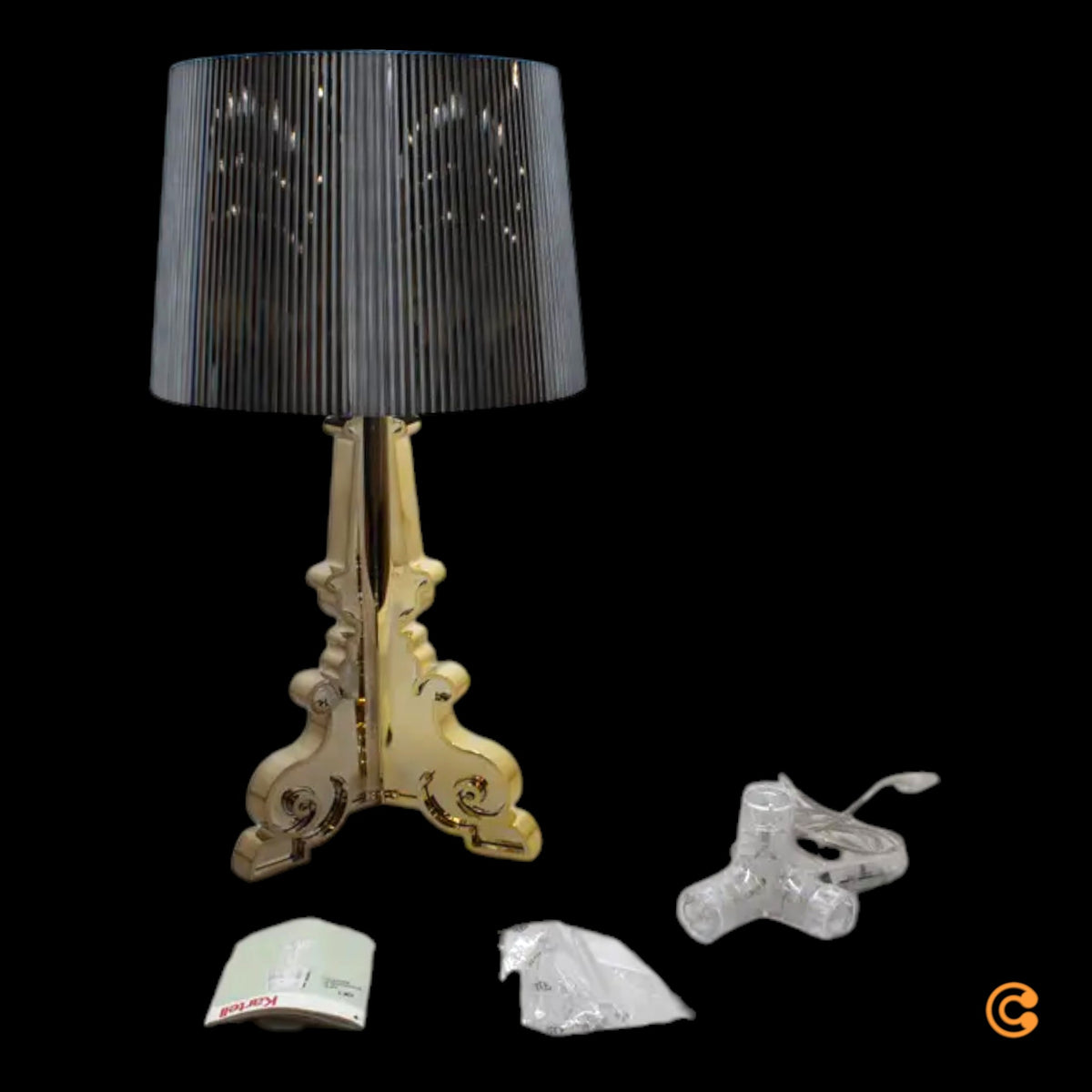 Kartell Tischleuchte Lampe LED Bourgie multicolor titan höhenverstellbar Dimmer - 8058967093384