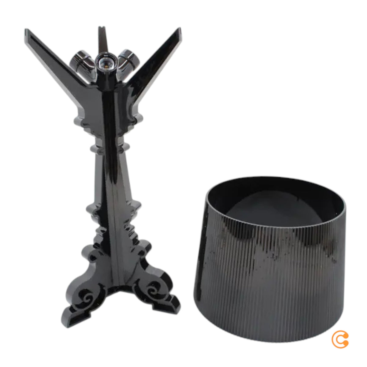 Kartell Tischleuchte Lampe Bourgie LED schwarz Kunststoff dimmbar höhenverstellb - 8058967309560
