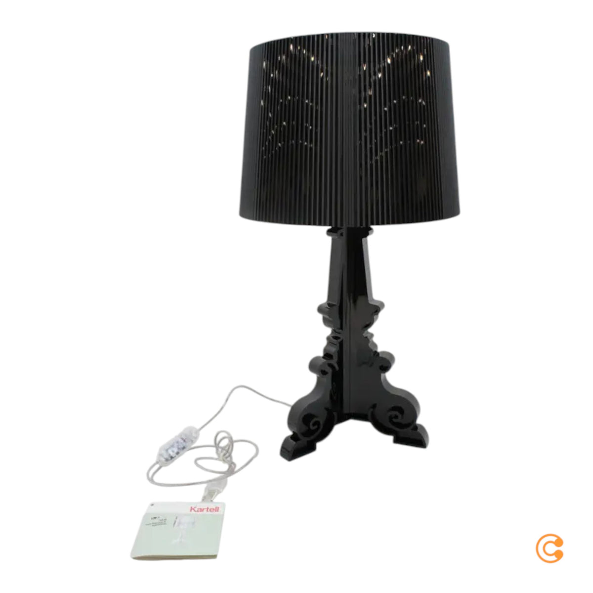 Kartell Tischleuchte Lampe Bourgie LED schwarz Kunststoff dimmbar höhenverstellb - 8058967309560