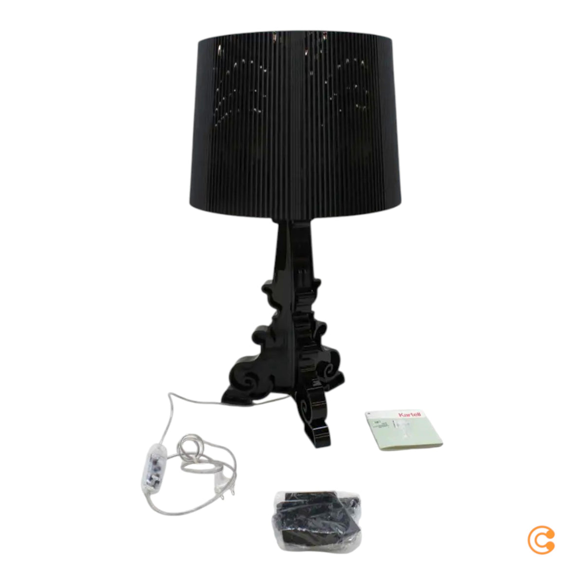 Kartell Tischleuchte Lampe Bourgie LED schwarz Kunststoff dimmbar höhenverstellb - 8058967309560