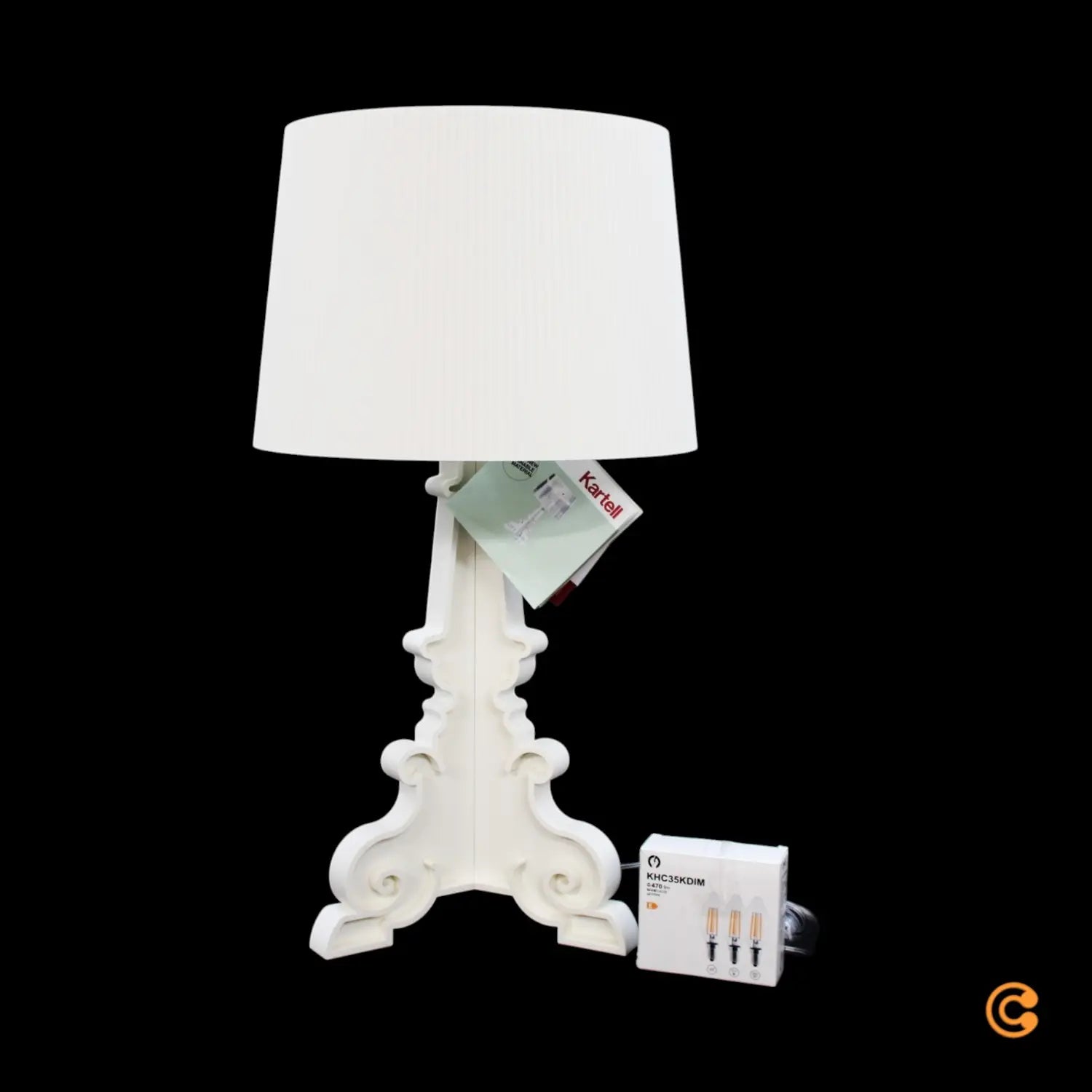 B-Ware Kartell Tischleuchte Lampe Led Bourgie Leuchte E14 Weiß Dimmbar Warmweiß - 8058967311822