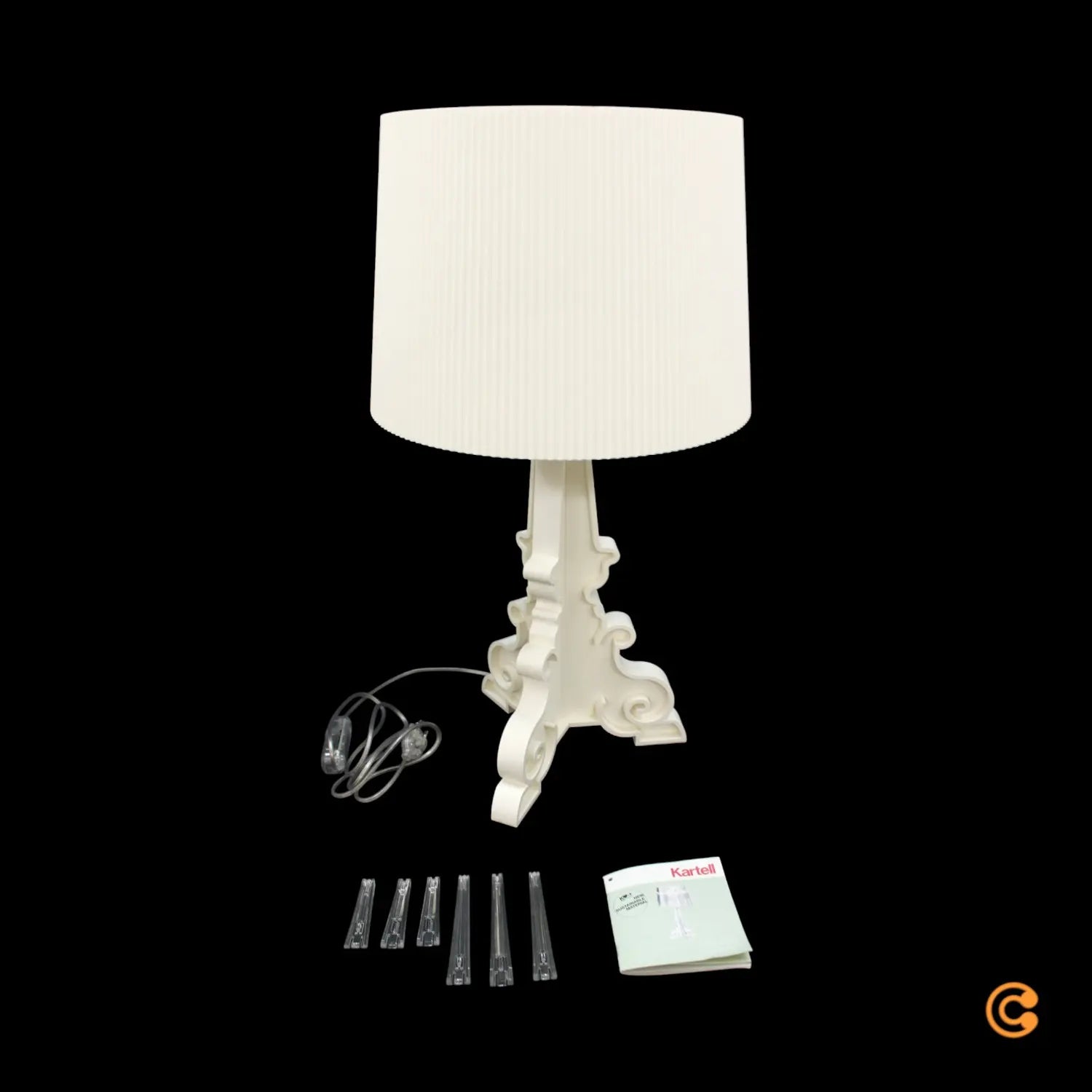B-Ware Kartell Tischleuchte Lampe Led Bourgie Leuchte E14 Weiß Dimmbar Warmweiß - 8058967311822