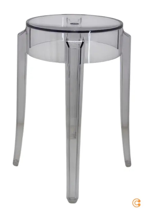 B-Ware Kartell Charles Hocker Stuhl Loungehocker Sitz H 46 Cm Transparent Designhocker  - 8034105780354