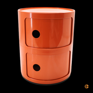 B-Ware Kartell Container Componibili Aufbewahrung Beistellschrank Orange Siehe Text