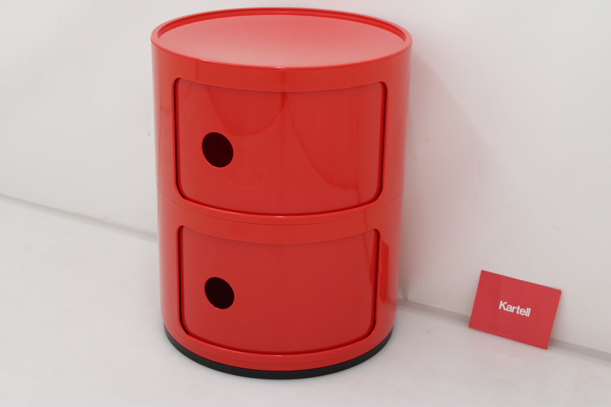 Kartell Componibili 4966 Kreisrunder Container zwei Ebenen Regal Box Rot - 8034105780408