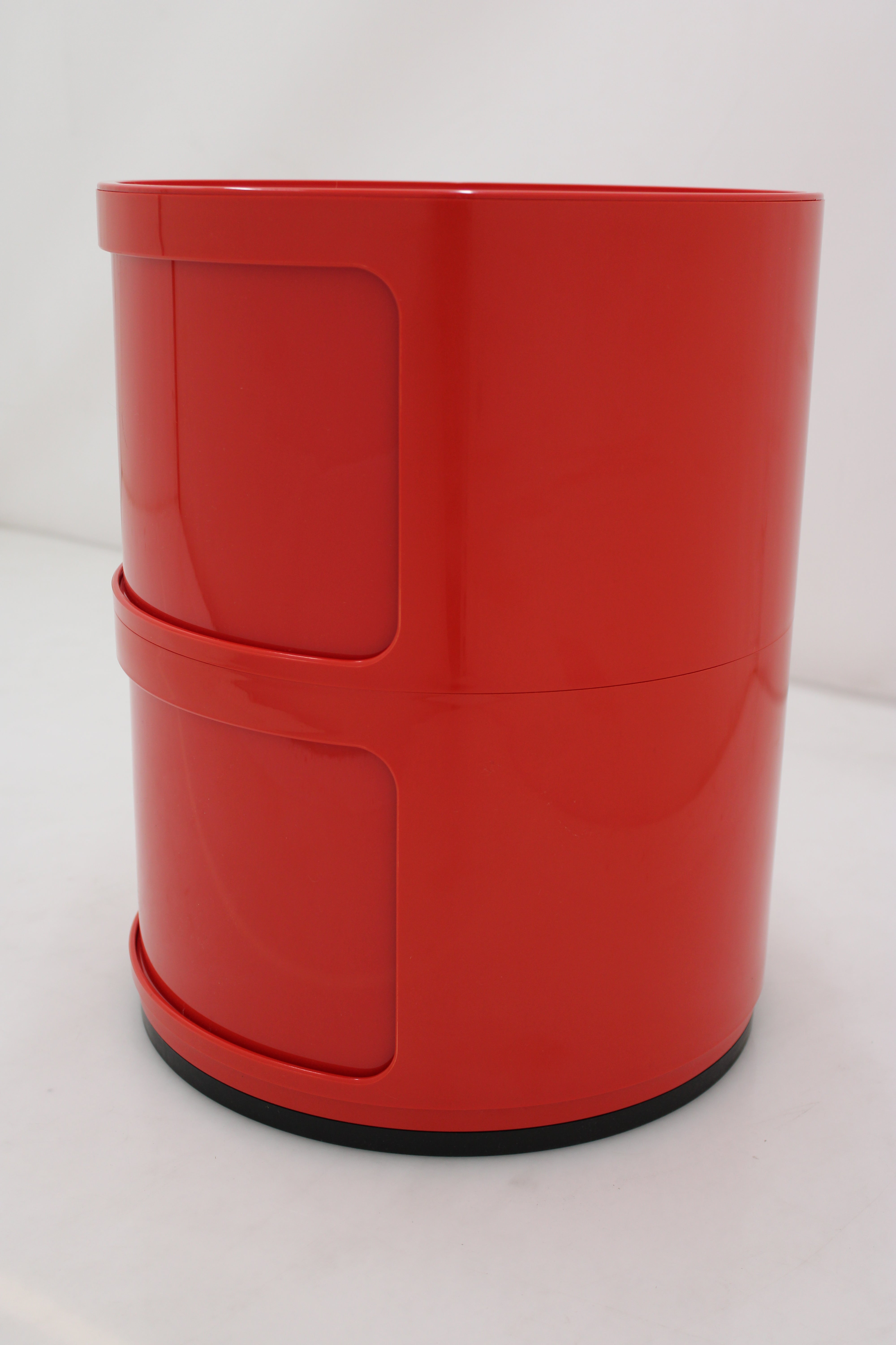 Kartell Componibili 4966 Kreisrunder Container zwei Ebenen Regal Box Rot - 8034105780408