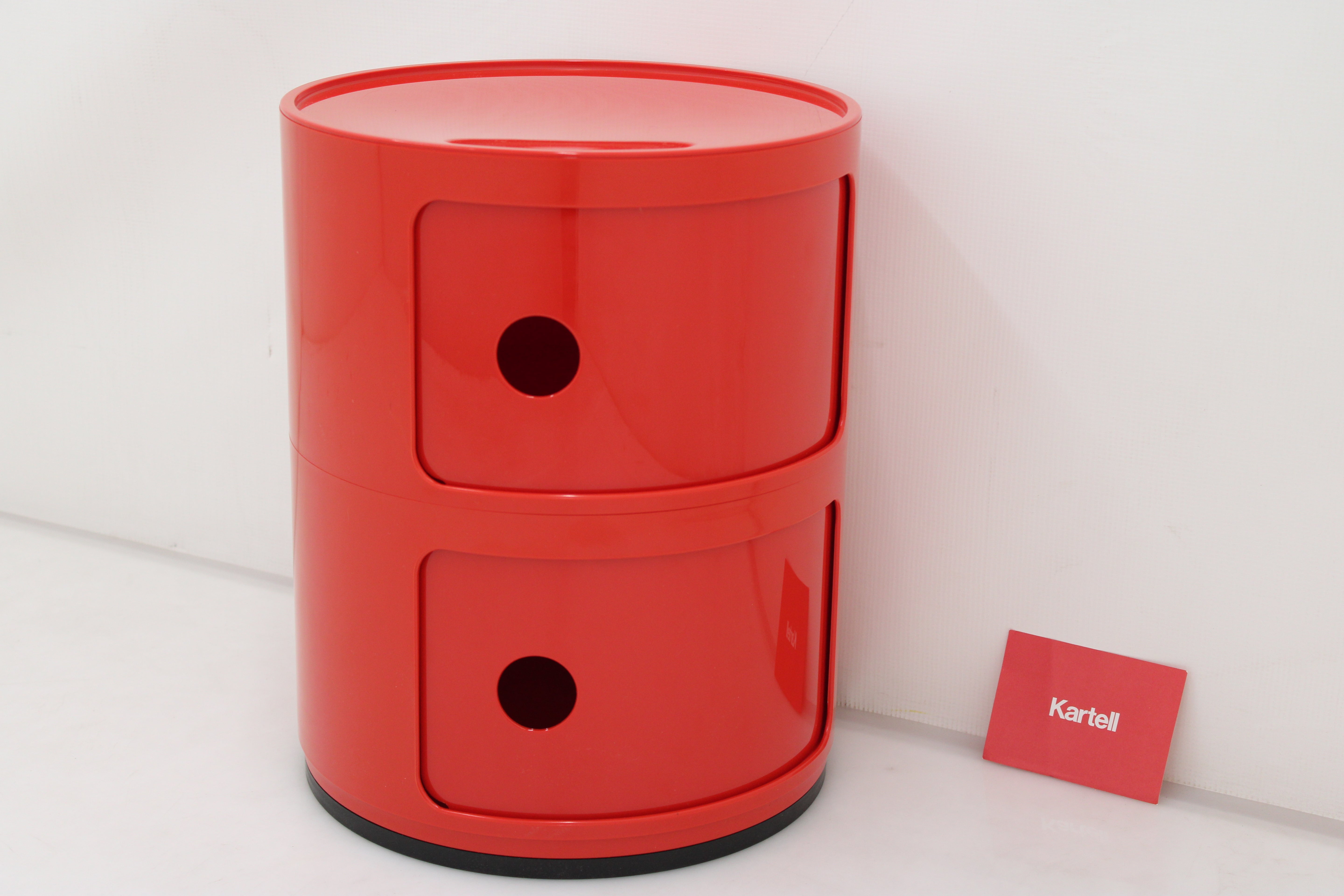 Kartell Componibili 4966 Kreisrunder Container zwei Ebenen Regal Box Rot - 8034105780408