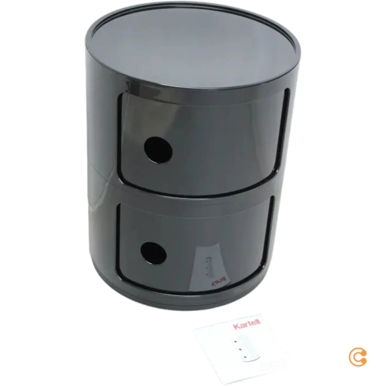 B-Ware Kartell Componibili 4966 Container Containerregal Rund Schwarz Siehe Text/Foto - 8034105781702