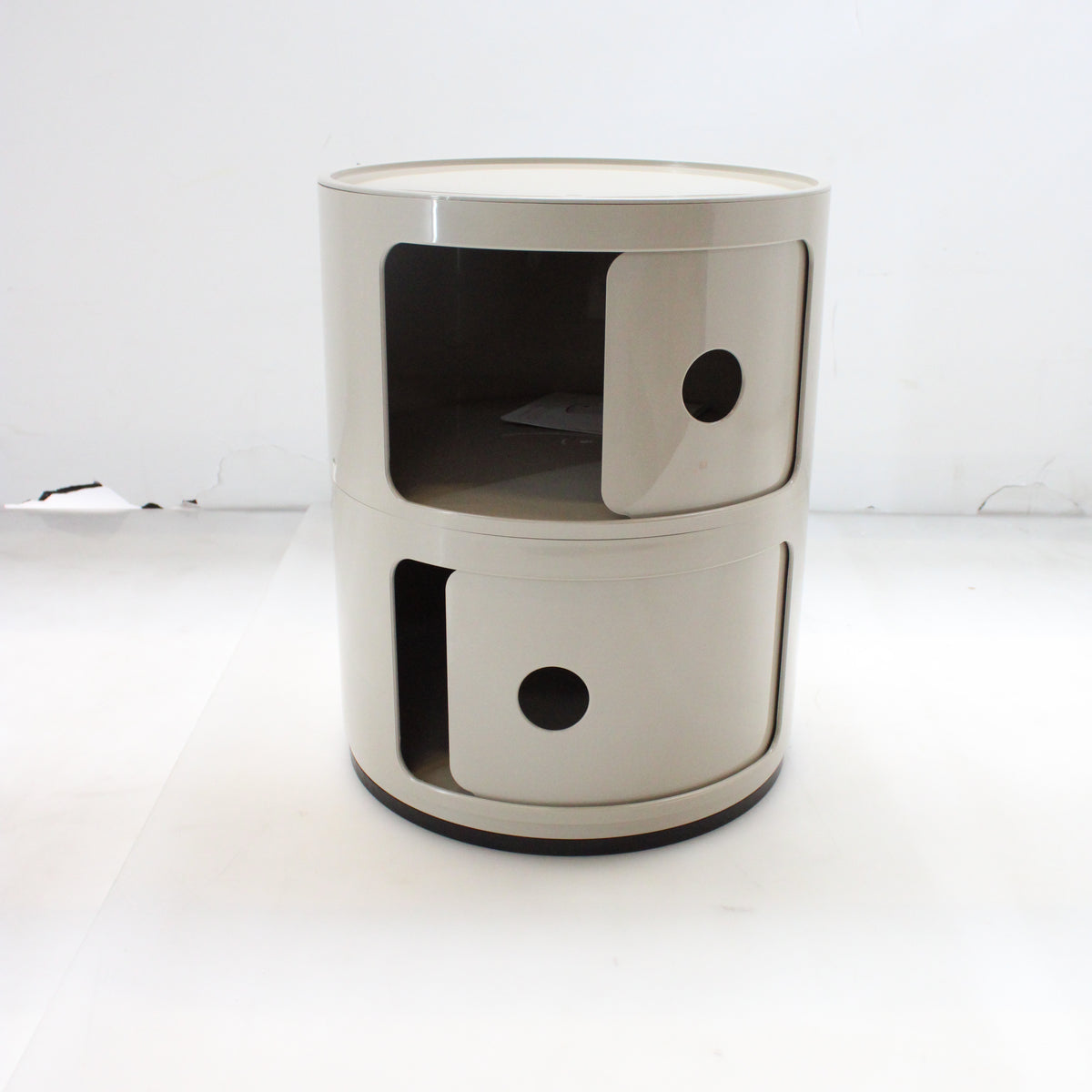 Kartell Componibili Container Schrank Aufbewahrung Rund 2 Ebenen taubengrau - 8058967361377