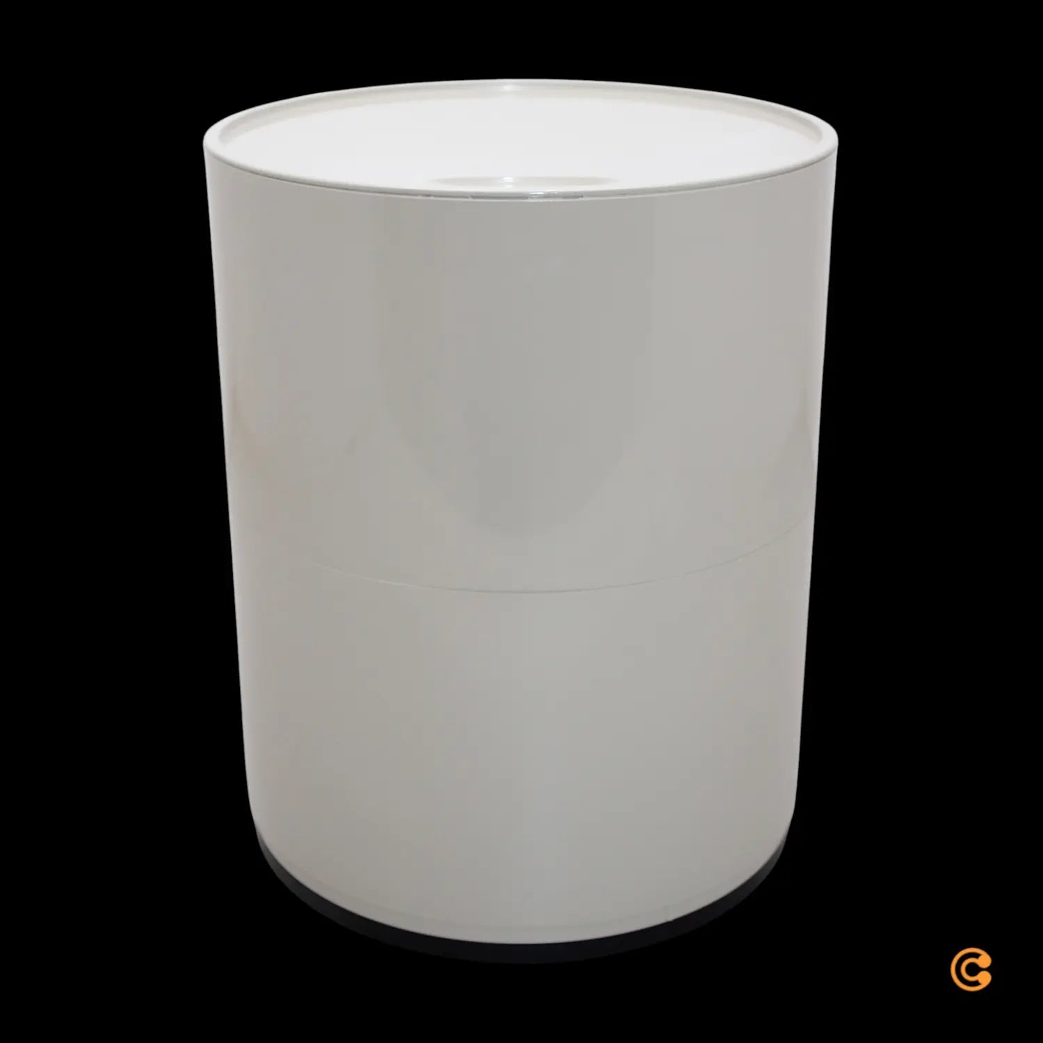 Kartell Componibili Container Schrank Aufbewahrung Rund 2 Ebenen Taubengrau B-Ware