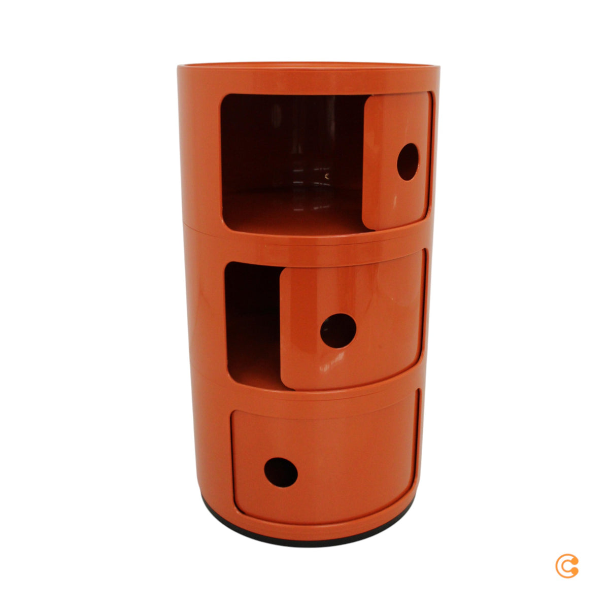 Kartell Componibili 3 Beistelltisch Container Stauraum Orange Kunststoff Schrank - 8058967361438