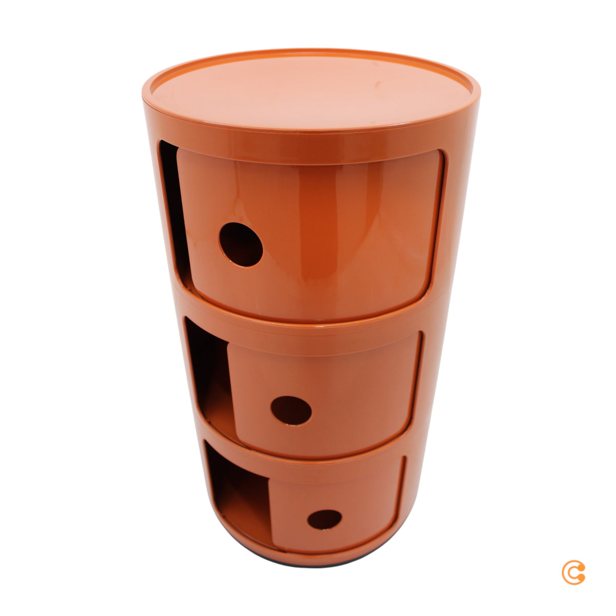 Kartell Componibili 3 Beistelltisch Container Stauraum Orange Kunststoff Schrank - 8058967361438