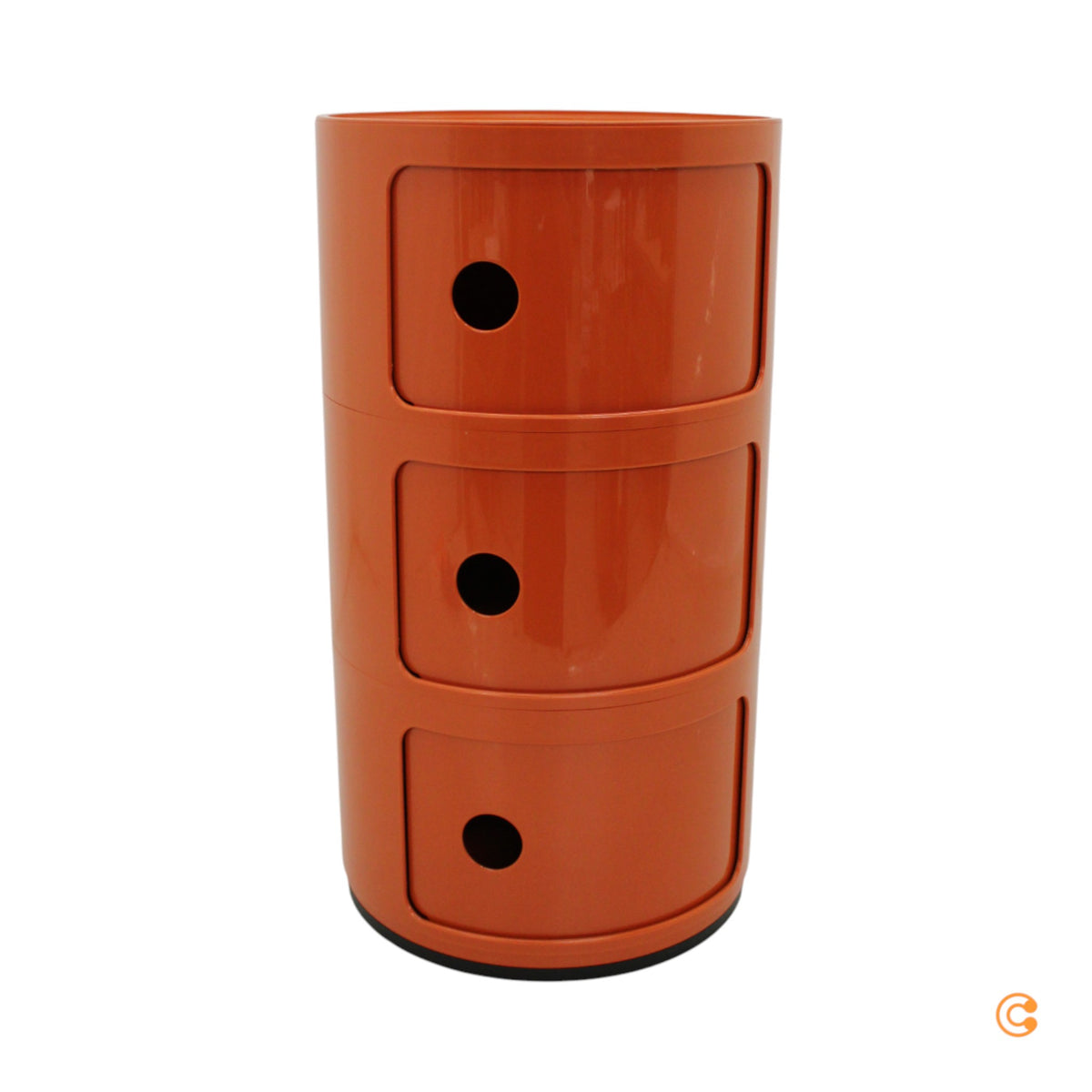 Kartell Componibili 3 Beistelltisch Container Stauraum Orange Kunststoff Schrank - 8058967361438