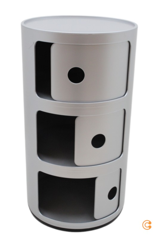 Kartell Componibili Box Container Aufbewahrungbox 4967 Silber Siehe Text/Foto B-Ware - 8034105781672