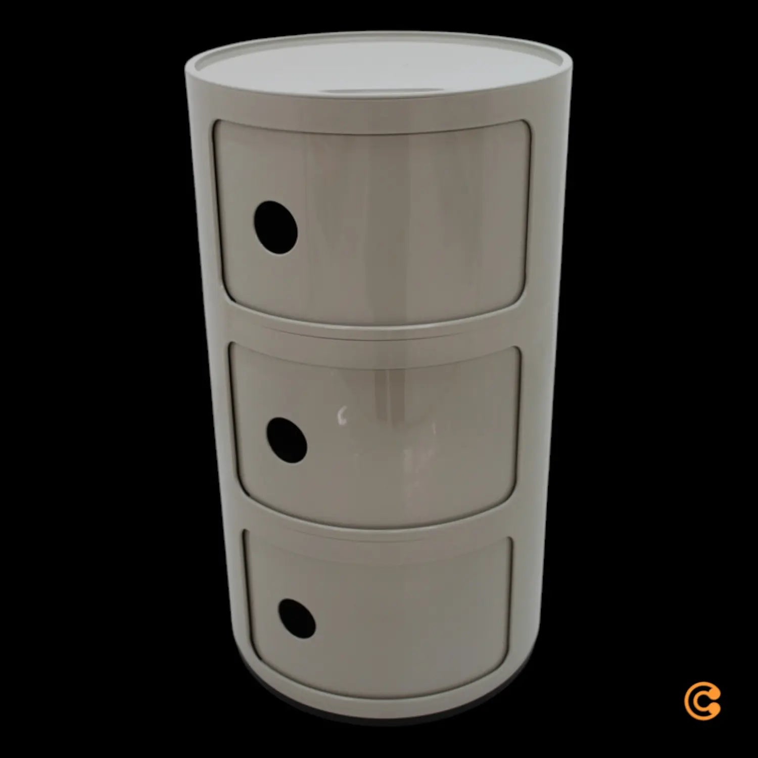 B-Ware Kartell Componibili Container Stauraum Schrank Beistelltisch Grau Taubengrau  - 8058967361407