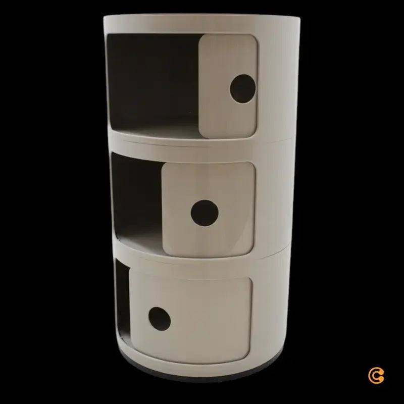 B-Ware Kartell Componibili Container Stauraum Schrank Beistelltisch Grau Taubengrau 65