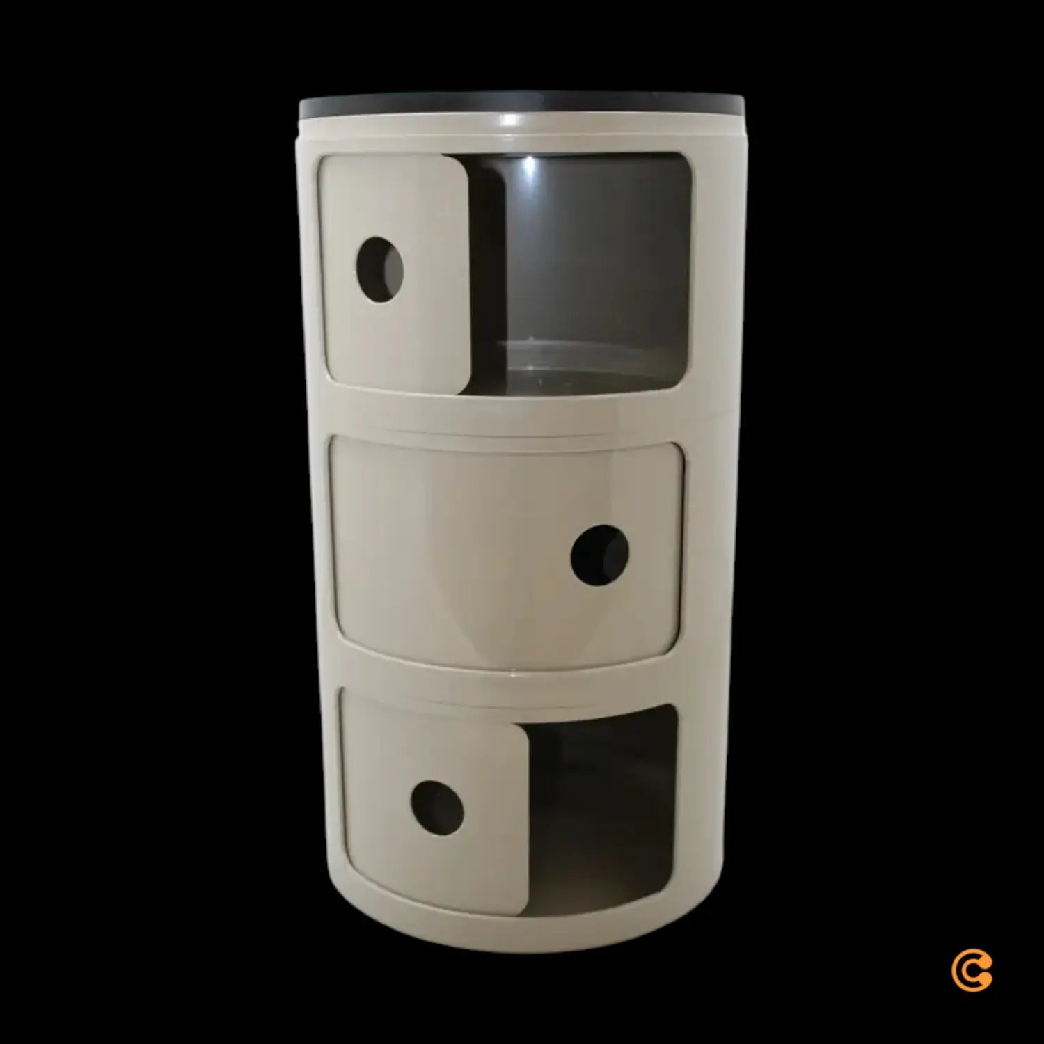 B-Ware Kartell Componibili Container Stauraum Schrank Beistelltisch Grau Taubengrau 65