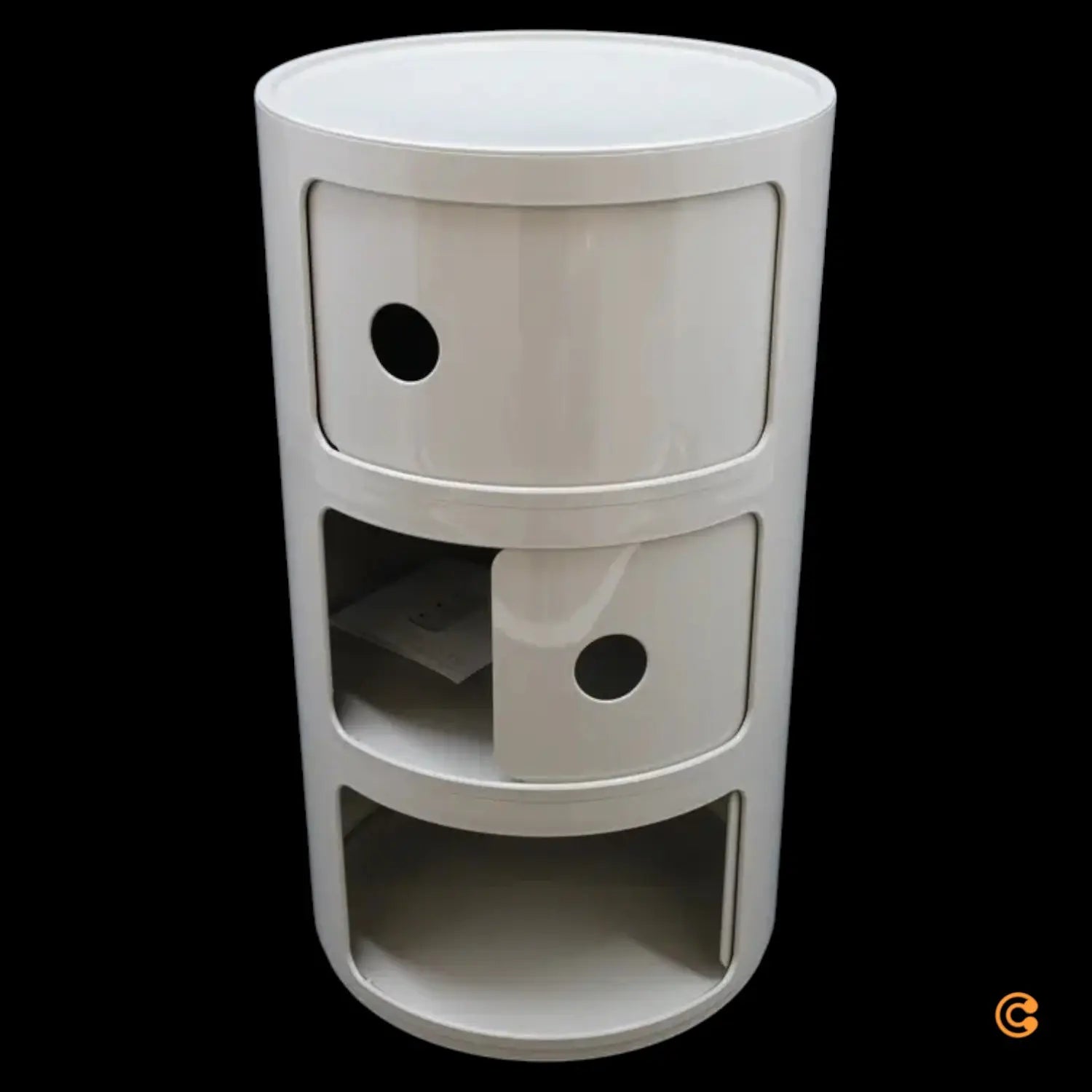 B-Ware Kartell Componibili Container Stauraum Schrank Beistelltisch Grau Taubengrau  - 8058967361407