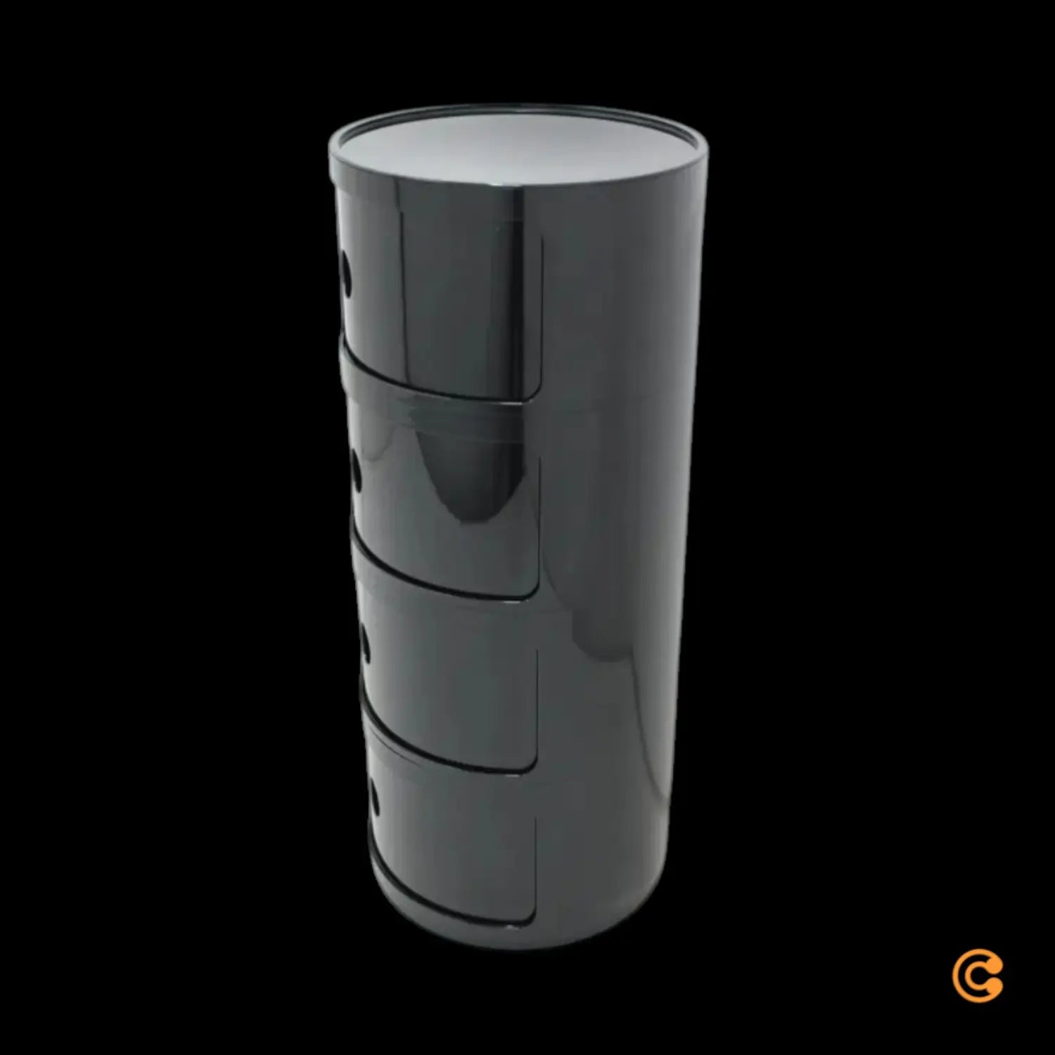 B-Ware Kartell Componibili 4985 Aufbewahrungscontainer Box Container Schrank Schwarz  - 8058967251012