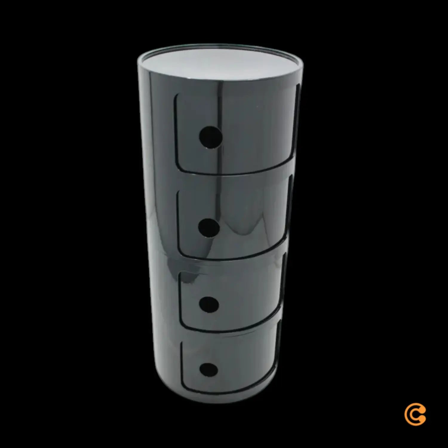 B-Ware Kartell Componibili 4985 Aufbewahrungscontainer Box Container Schrank Schwarz  - 8058967251012