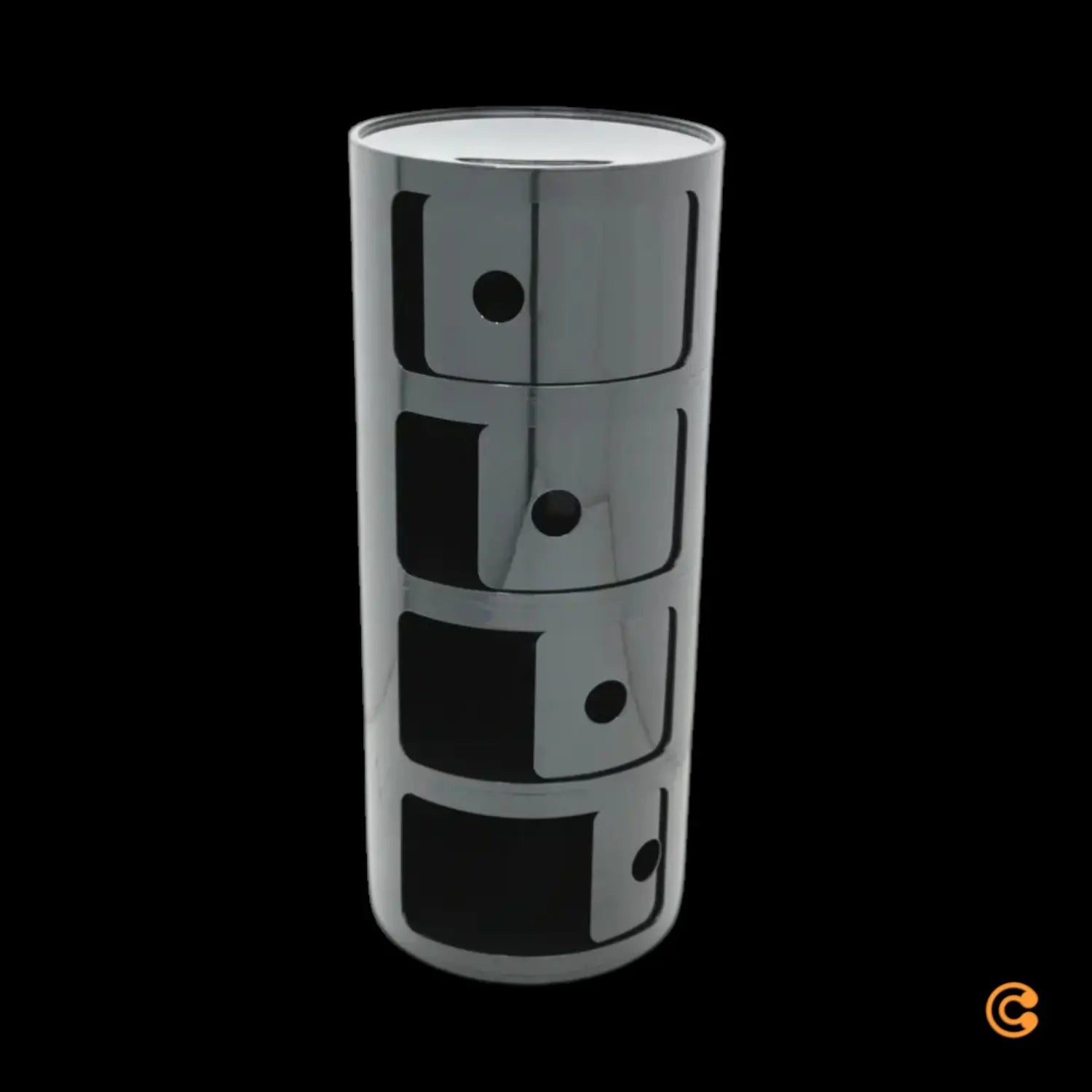 B-Ware Kartell Componibili 4985 Aufbewahrungscontainer Box Container Schrank Schwarz  - 8058967251012