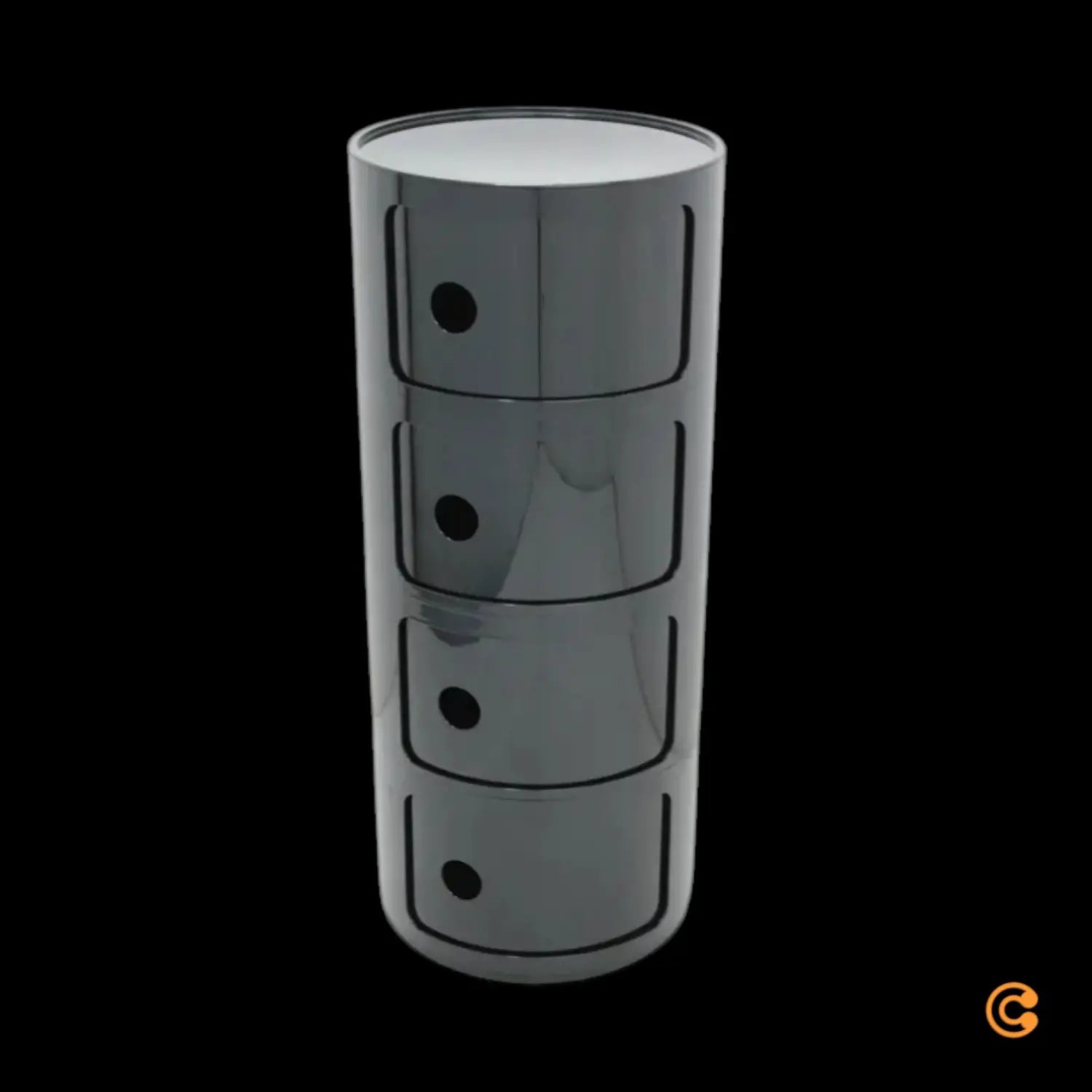 B-Ware Kartell Componibili 4985 Aufbewahrungscontainer Box Container Schrank Schwarz  - 8058967251012
