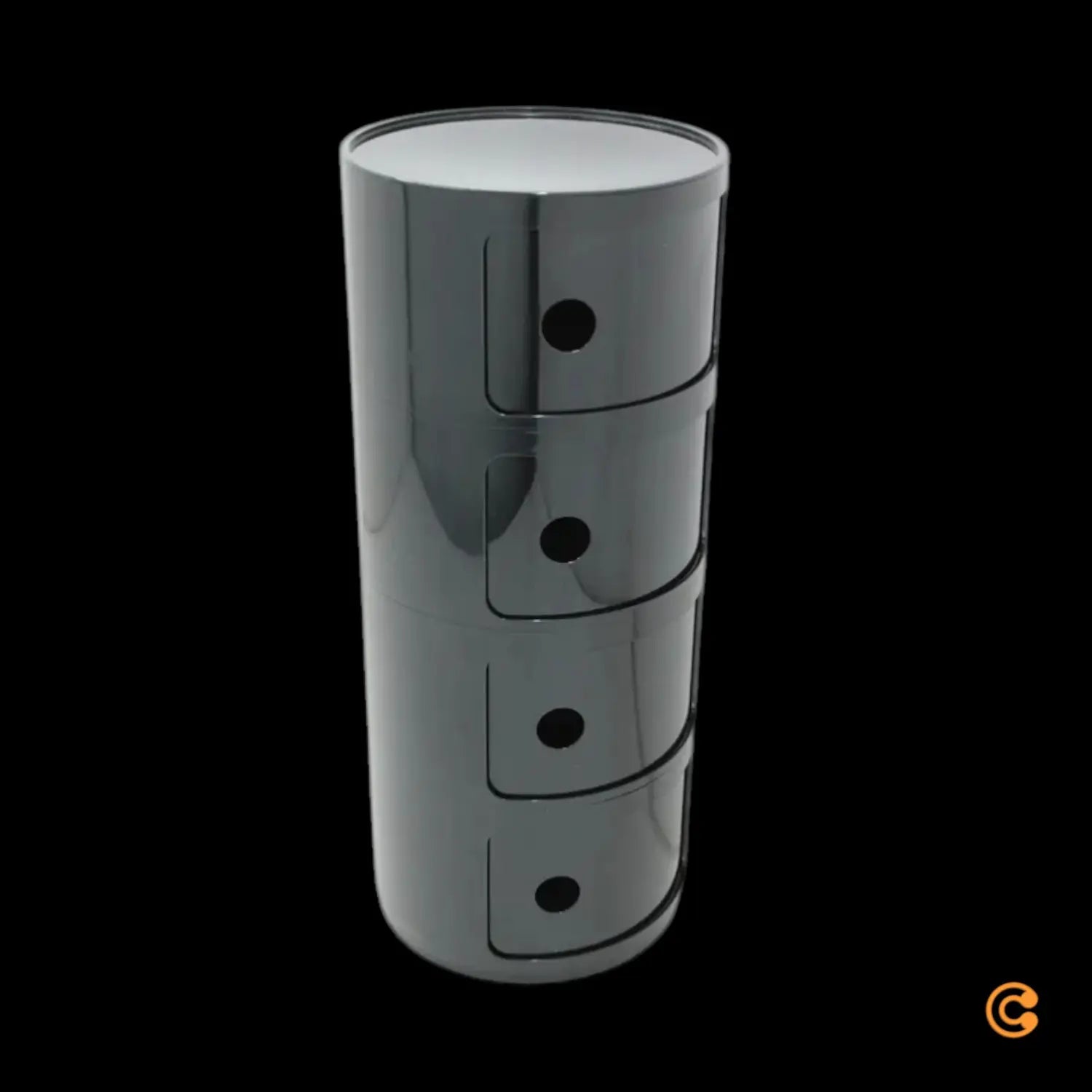 B-Ware Kartell Componibili 4985 Aufbewahrungscontainer Box Container Schrank Schwarz  - 8058967251012