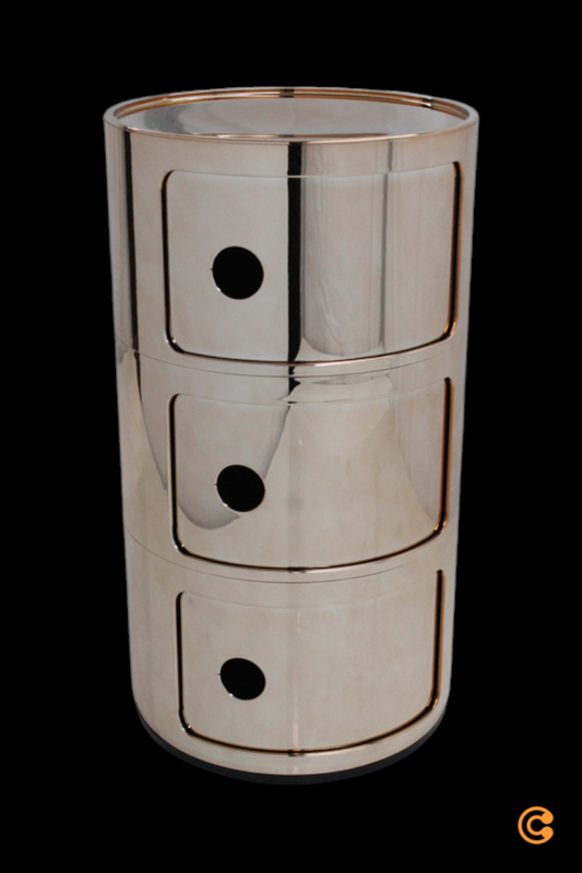 B-Ware Kartell Componibili 3 Container Aufbewahrung Bürocontainer Schubladenbox Kupfer - 8058967191462