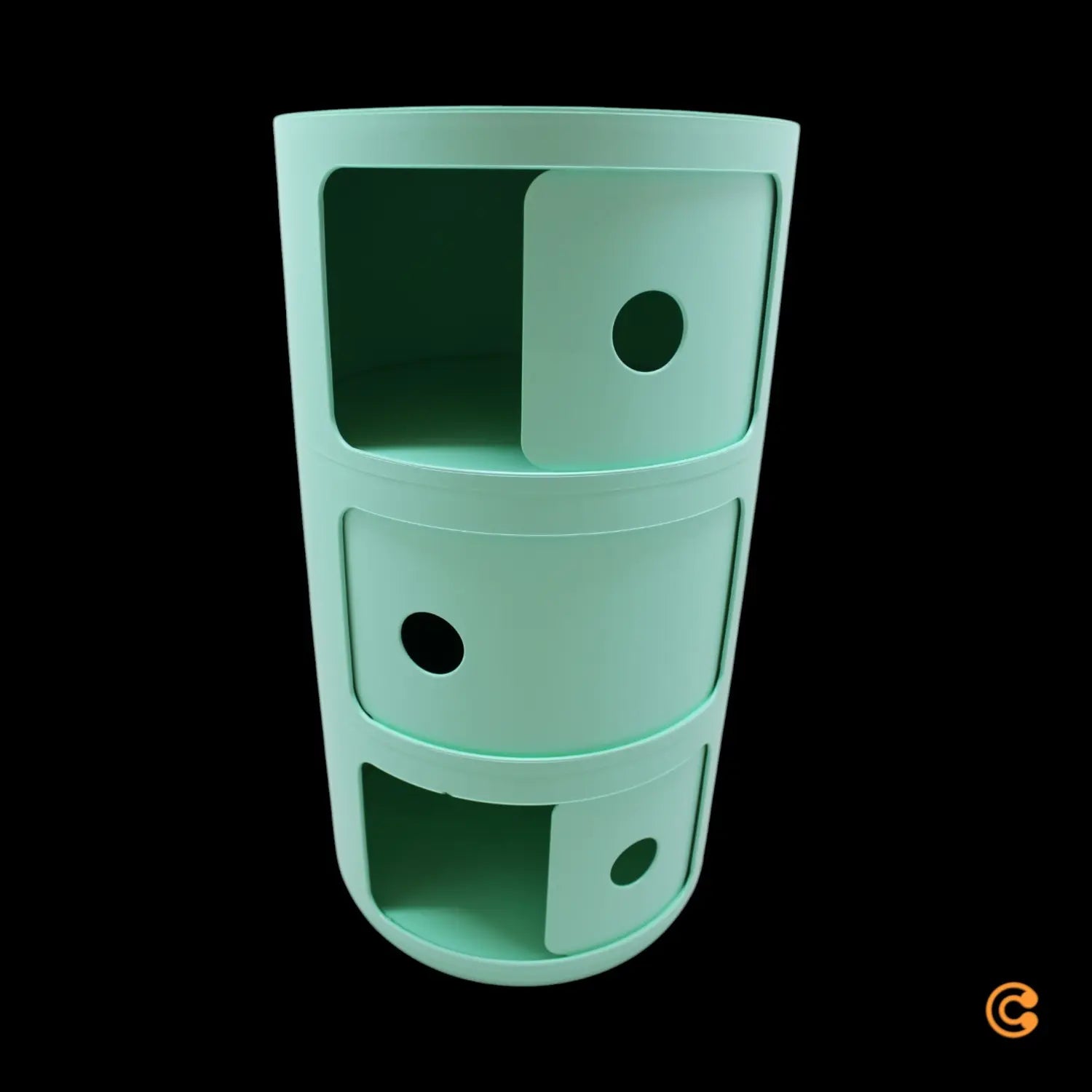 B-Ware Kartell Container Aufbewahrungsbox Componibili Bio Grün Schrank Siehe Text/Foto - 8058967294613