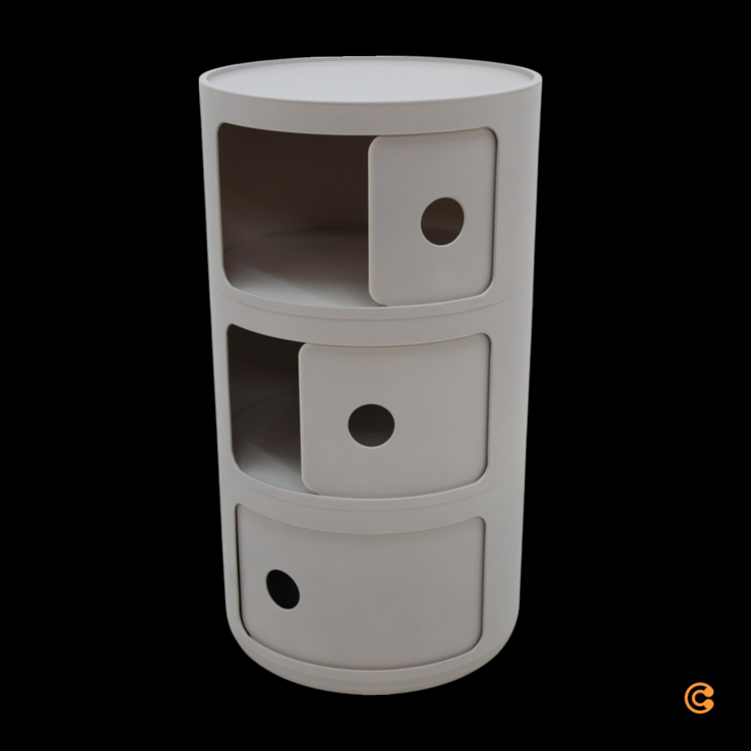 B-Ware Kartell Componibili Bio 5970 Beistelltisch Container Schrank Creme Siehe Text - 8058967294651