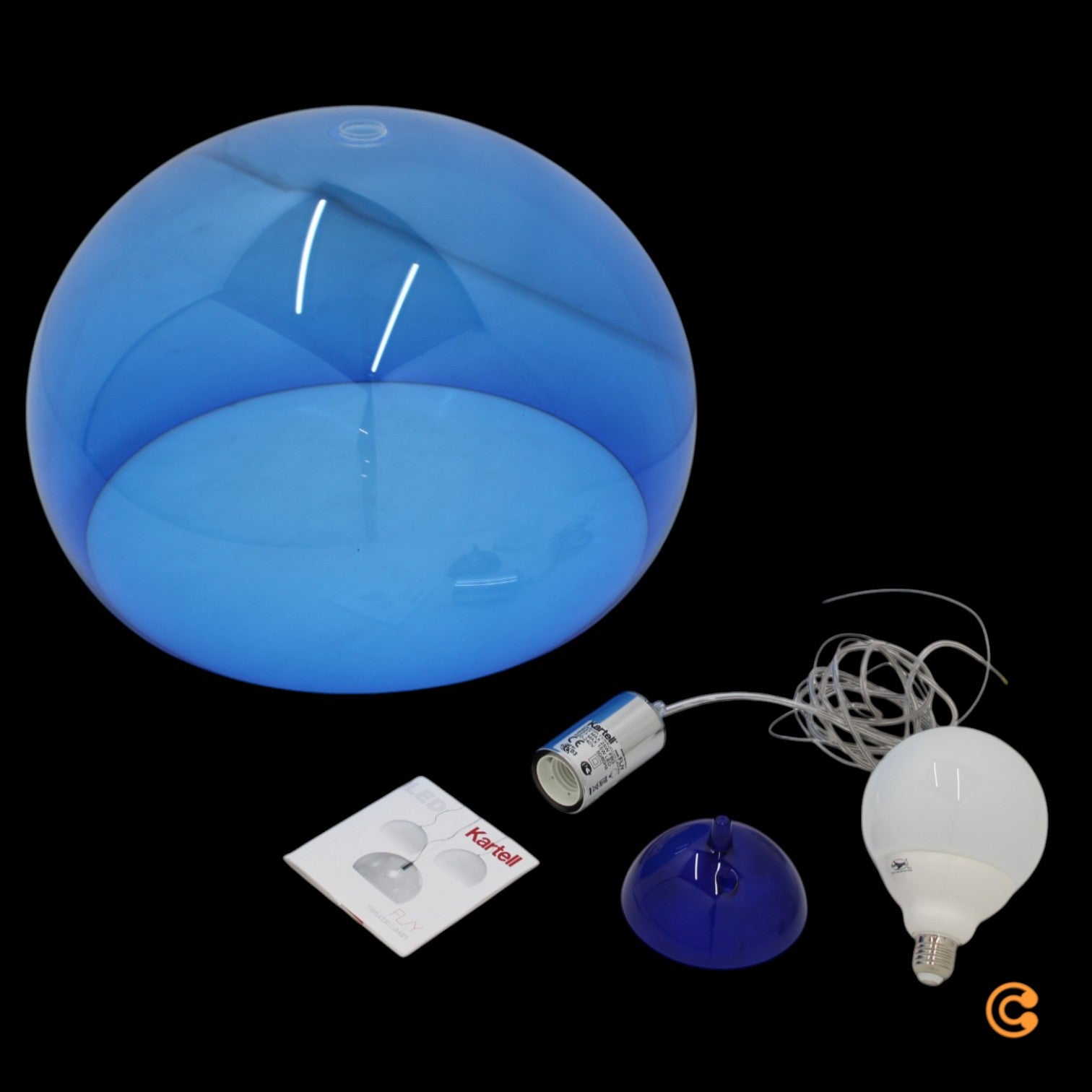 Kartell FL/Y Pendelleuchte Deckenlampe Hängelampe Lampe Leuchte Design blau - 8058967092547