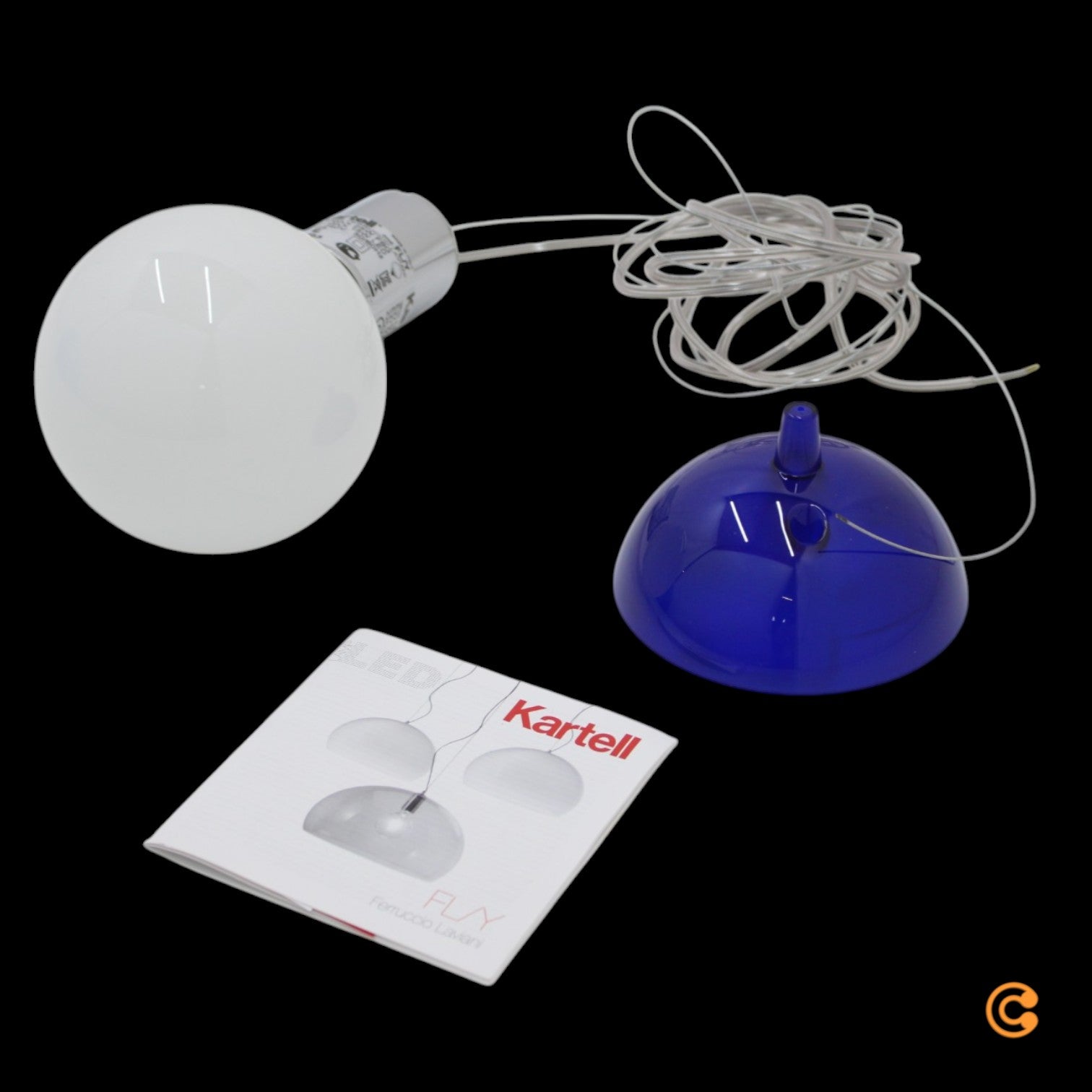 Kartell FL/Y Pendelleuchte Deckenlampe Hängelampe Lampe Leuchte Design blau - 8058967092547