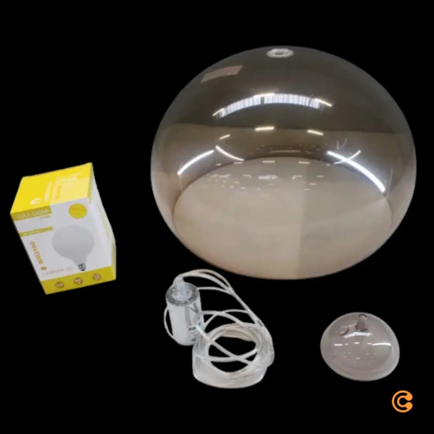 B-Ware Kartell Fl/Y Hängeleuchte ø52cm Braun Hängelampe Lampe Leuchte Deckenlampe E27